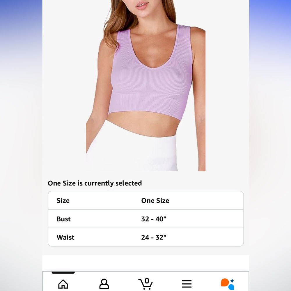 Nikibiki Purple Crop Tank Top Fitted
